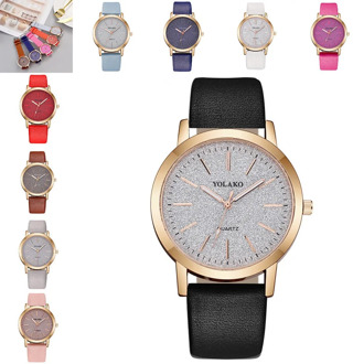 Часы Женские Wristwatches YOLAKO Women's Casual Quartz Leather Band Sky Watch Analog Wrist Часы Reloj Watch