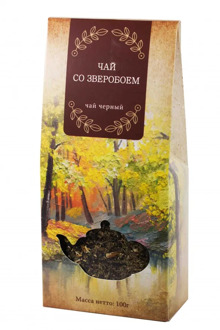 Чай Gutenberg чёрный "Со зверобоем", уп. 100 г