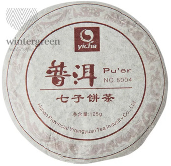 Чай Gutenberg китайский элитный шу пуэр "8004" Фабрика Хуннань Ти Компани сбор 2015 г 110-125 г (блин)