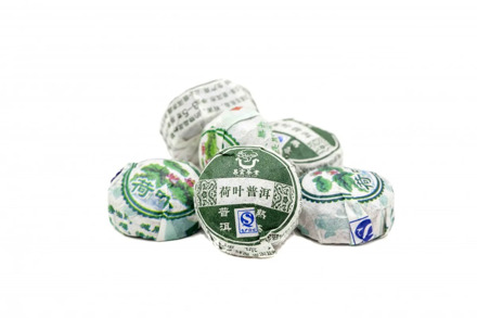 Чай Gutenberg китайский элитный шу пуэр прессованный мини- точа с лотосом 1 шт