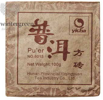 Чай Gutenbergкитайский элитный шу пуэр "8013" Фабрика Хуннань Ти Компани сбор 2008 г 80-100 гр (кирпич)