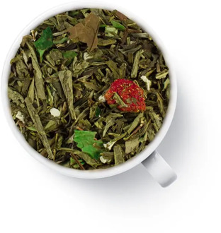 Чай листовой Gutenberg Клубничный самбук, зеленый ароматизированный, 500 г