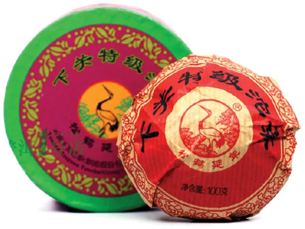 Чай Шен пуэр "Премиум" фабрика Сягуань сбор 2014 г 92-100 г ( то ча)