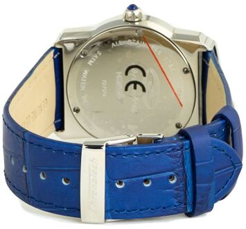 Chct7279m09ac Blauwe Leren Horloge Donkerblauw