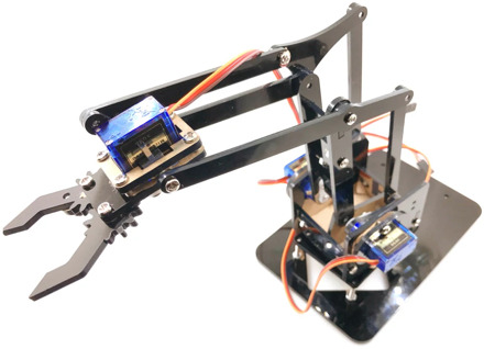 Cheapest 4 DOF Acrylic Robot Arm for Arduino Robotic Gripper Claw with SG90 Servos for Rasbperry Pi DIY Project STEM Toy