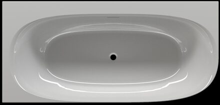 Cheb Half vrijstaand hoekbad - links - 170x80cm - incl poten - sifon - acryl - Glans wit SW647689 Wit glans