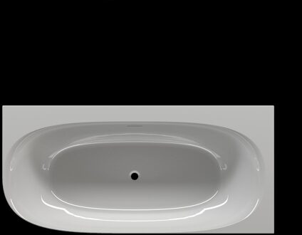 Cheb Half vrijstaand hoekbad - rechts - 170x80cm -incl poten - sifon - acryl - Glans wit SW647688 Wit glans