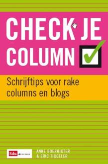 Check je column - Boek Anne Boerrigter (901258308X)