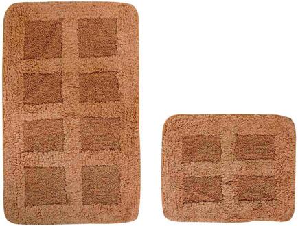 Checkers Katoen 2li Badmat Pad Cappucino
