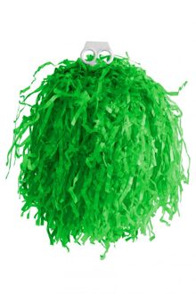 Cheerball - met ringgreep - groen - 28 cm - pompom - Cheerleader verkleed accessoires