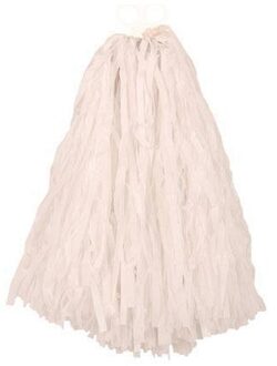 Cheerball - met ringgreep - wit - 28 cm - pompom - Cheerleader verkleed accessoires