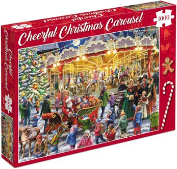 Cheerful Christmas Carousel Puzzel (1000 stukjes)