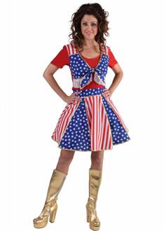 Cheerleader Amerika Jurkje elite Multikleur - Print