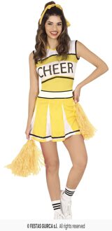 Cheerleader Jurkje Dames Geel Geel - Beige - Creme