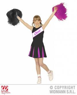 Cheerleader kind zwart/roze