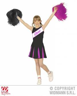 Cheerleader kind zwart/roze