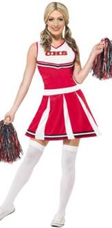 Cheerleader kostuum maat 40/42 - Rood/Wit - Carnavalskleding dames