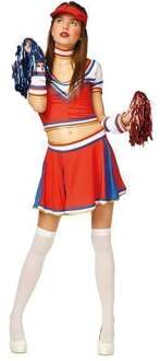 Cheerleader outfit dames 5-delig Multikleur - Print