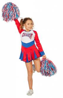 Cheerleader rood/wit/blauw (mt 104)