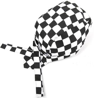 Chef Keuken Hoed Mannen Vrouwen Chef Ober Uniform Cap Koken Bakkerij Bbq Grill Restaurant Kok Werk Hoed zwart wit check