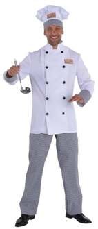 Chef kok kostuum Herman Elite Wit - Transparant