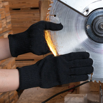 Chef's special gloves for cutting vegetables cooking anti-cutting black technology cut not broken anti-cutting with steel wire d