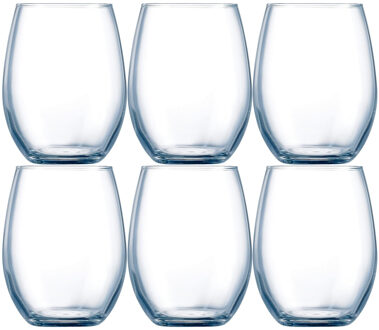 Chef & Sommelier 6x Stuks luxe transparante drinkglazen 360 ml van glas - Drinkglazen