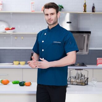 Chef Uniform Kostuum Ademend Food Service Chef Jassen Overall Korte Mouwen Hotel Kok Werkkleding Kleding Restaurant Chief XXL