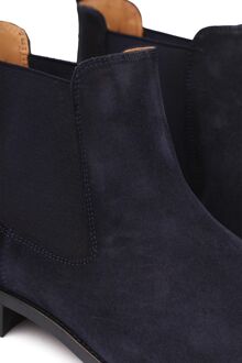 Chelsea Boot Suede Navy Blauw
