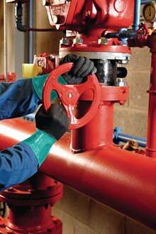 Chemicaliënhandschoen | maat 9 flesgroen/antracietgrijs | EN 388, EN 374, EN 1149 | PSA-categorie III | 12 paar - 58-270-9 58-270-9