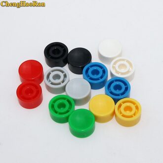 Chenghaoran 1000Pcs A17 Plastic Tactile Switch Knop Caps Push Key Caps Multicolor Concave 5.3*10Mm Voor 6*6 Ronde Tact Switch mix kleur