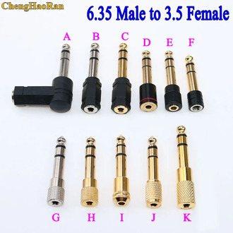 ChengHaoRan 6.35mm 1/4" Male To 3.5mm 1/8" Female Audio Converter 6.35 male to 3.5 female stereo terminal plug headphone adapter