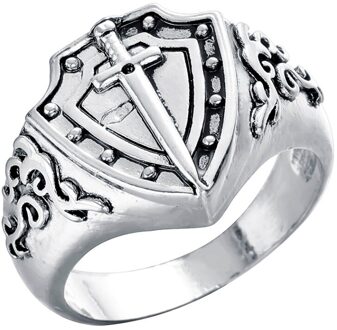 Chengxun Viking Ronde Grote Breedte Signet Ring Vinger Mannen Zwart Zilver Kleur Mode Valknut Vintage Sieraden 15Mm 11