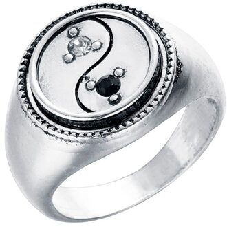 Chengxun Viking Ronde Grote Breedte Signet Ring Vinger Mannen Zwart Zilver Kleur Mode Valknut Vintage Sieraden 15Mm 13