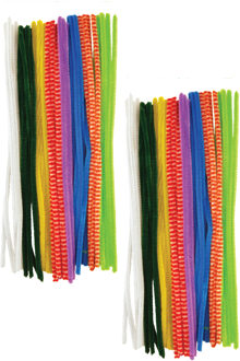 Chenille draad - 60x - gekleurd - 30 cm - hobby/knutsel materialen