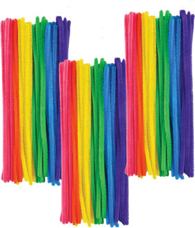 Chenille draad - 90x - gekleurd - 30 cm - hobby/knutsel materialen