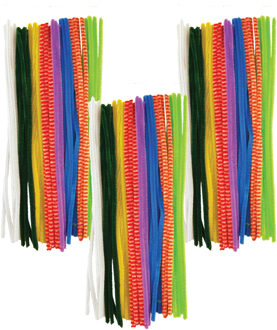 Chenille draad - 90x - gekleurd - 30 cm - hobby/knutsel materialen