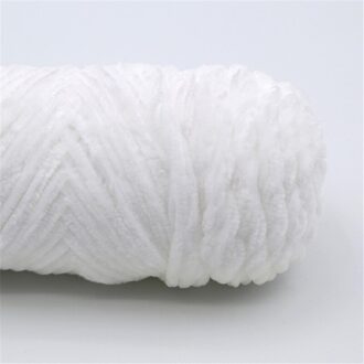 Chenille Garen Threads Breien Chenille Breien Garen Zachte Draad Ambachten Naaibenodigdheden 1 Roll Fluwelen Garen Haak wit