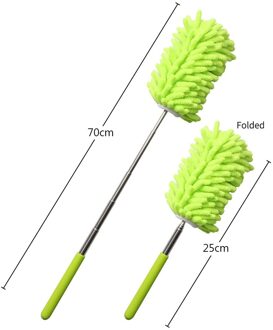 Chenille Telescopische Stof Stofdoek Auto Meubels Huishoudelijke Flexibele Reinigingsborstel Microfiber Huisstofmijt Cleaning Tools groen B
