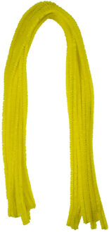 Chenilledraad - 10x - geel - 8 mm x 50 cm - hobby/knutsel materialen