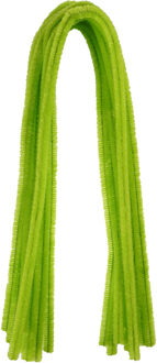 Chenilledraad - 10x - licht groen - 8 mm x 50 cm - hobby/knutsel materialen