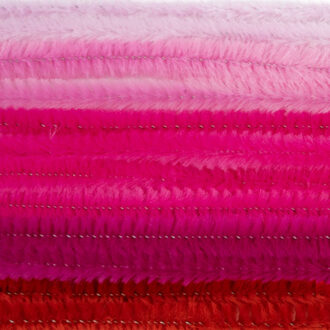 Chenilledraad - 10x - roze tinten - 8 mm x 50 cm - hobby/knutsel