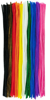 Chenilledraad - 200x - gekleurd - 6 mm x 50 cm - hobby/knutsel materialen