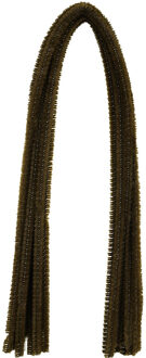 Chenilledraad - 20x - bruin - 8 mm x 50 cm - hobby/knutsel materialen