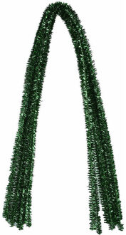 Chenilledraad - 20x - groen glitter - 8 mm x 50 cm - hobby/knutsel materialen