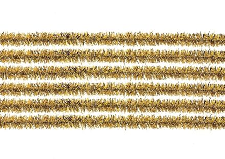 Chenilledraad - 30x - goud - 50 cm - hobby/knutsel materialen