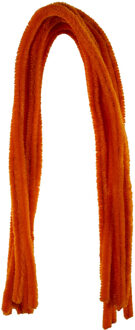 Chenilledraad - 30x - oranje - 8 mm x 50 cm - hobby/knutsel materialen