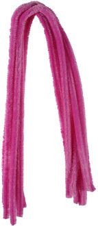 Chenilledraad - 30x - roze - 8 mm x 50 cm - hobby/knutsel materialen