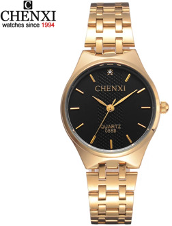 CHENXI Top Fashion Brand Luxury Watch Womens Golden Watches Waterproof Casual Quartz Wristwatch Female Clock For Feminine