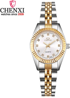 CHENXI Women Golden & Silver Classic Quartz Watch Female Elegant Clock Luxury Gift Watches Ladies Waterproof Wristwatch